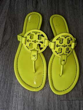 Tory Burch Yellow Miller Logo Thong Sandals